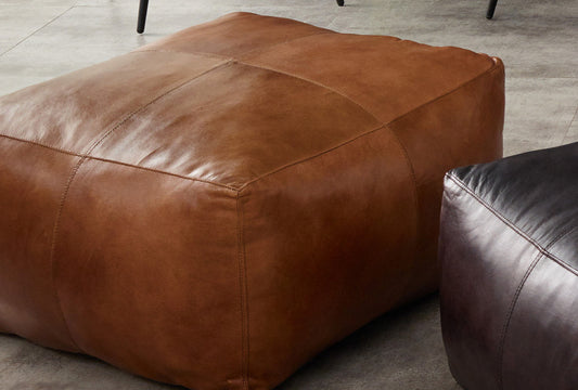 Marteli Leather Pouf